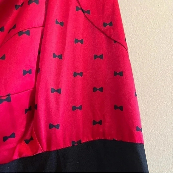 Torrid NWT Dress Black Red Satin Swing Rockabilly Sweetheart Pin Up Bows sz 22 - Picture 4 of 12